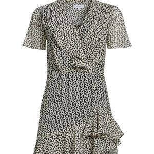 Elegant Black and White Patterned Dress